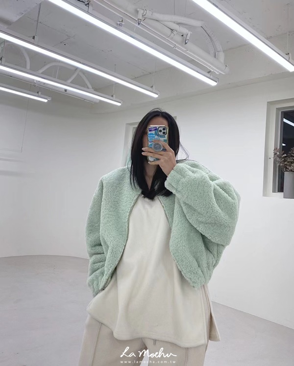 (限量商品)兩色可愛羔羊毛外套